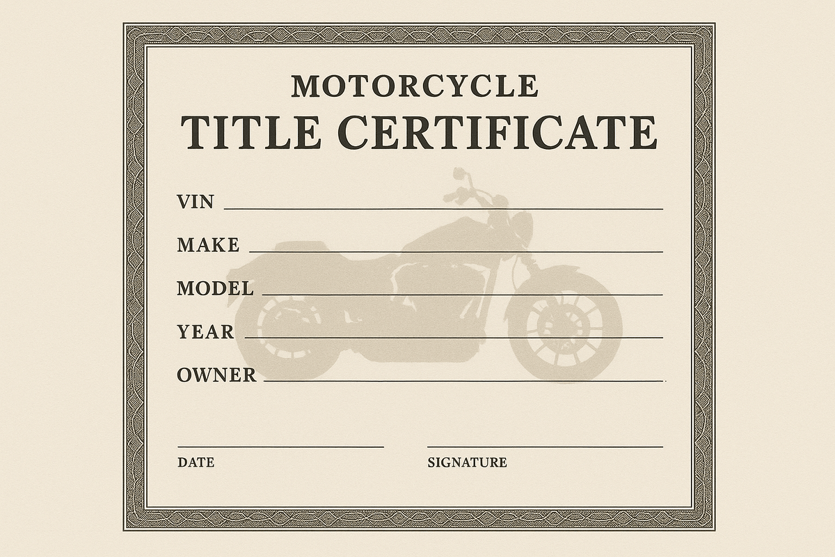 Interesting How Can You Get A Title For A Motorcycle Photos