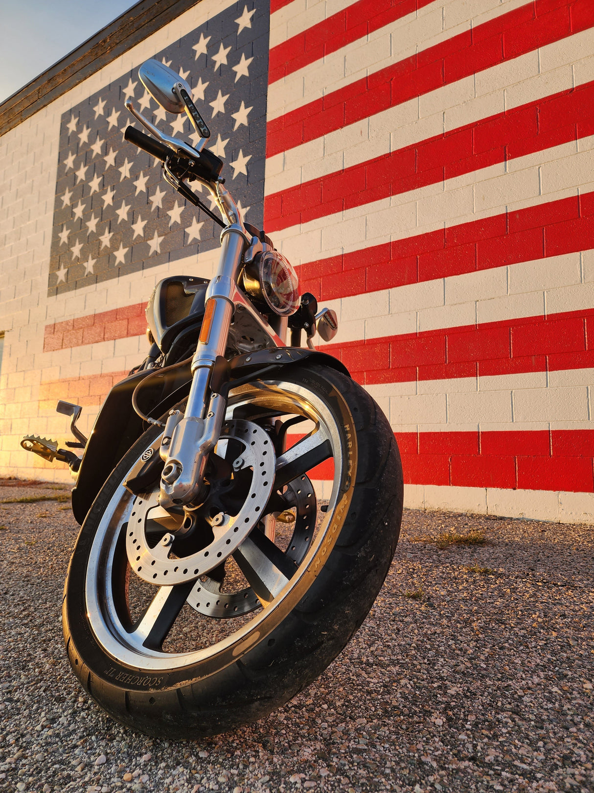 Eagle Lights V-Rod / Street Rod LED Projection Headlight with Halo Ring