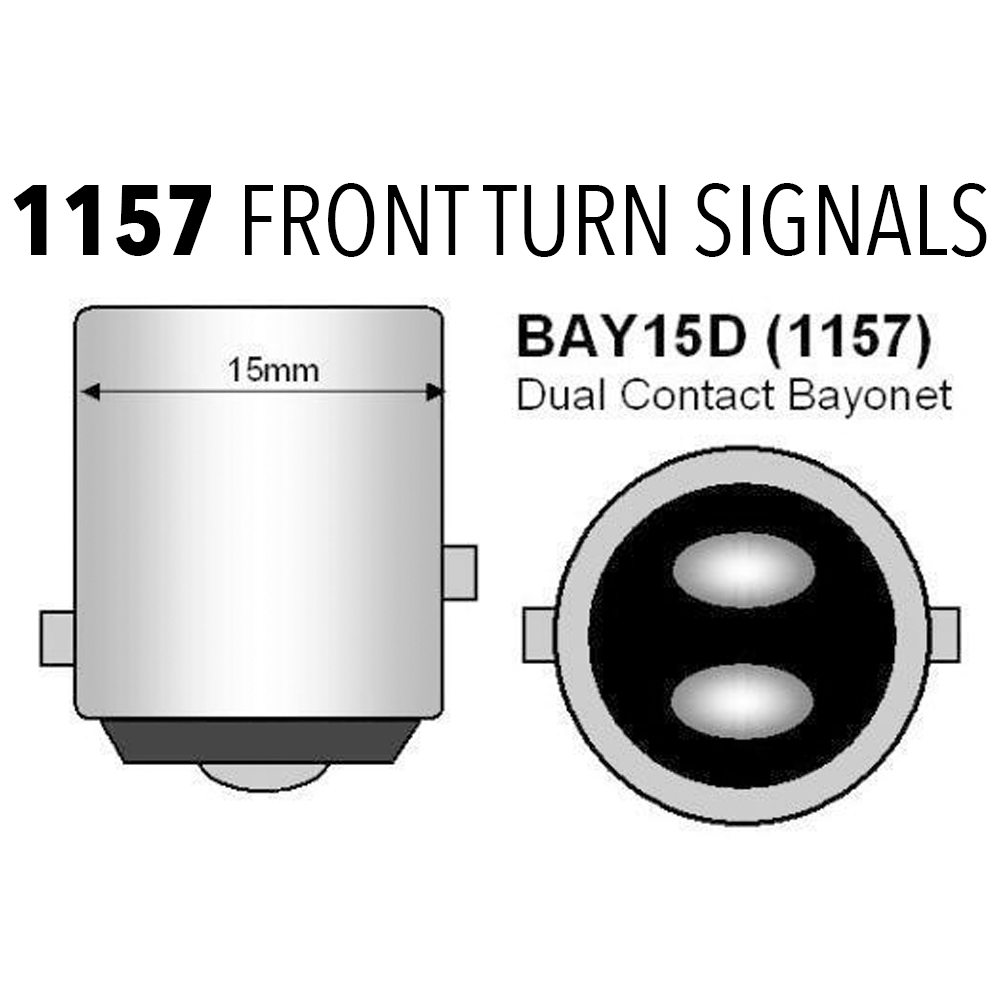 Eagle Lights Midnight Edition 2" Front LED Turn Signals for Harley-Davidson® Motorcycles
