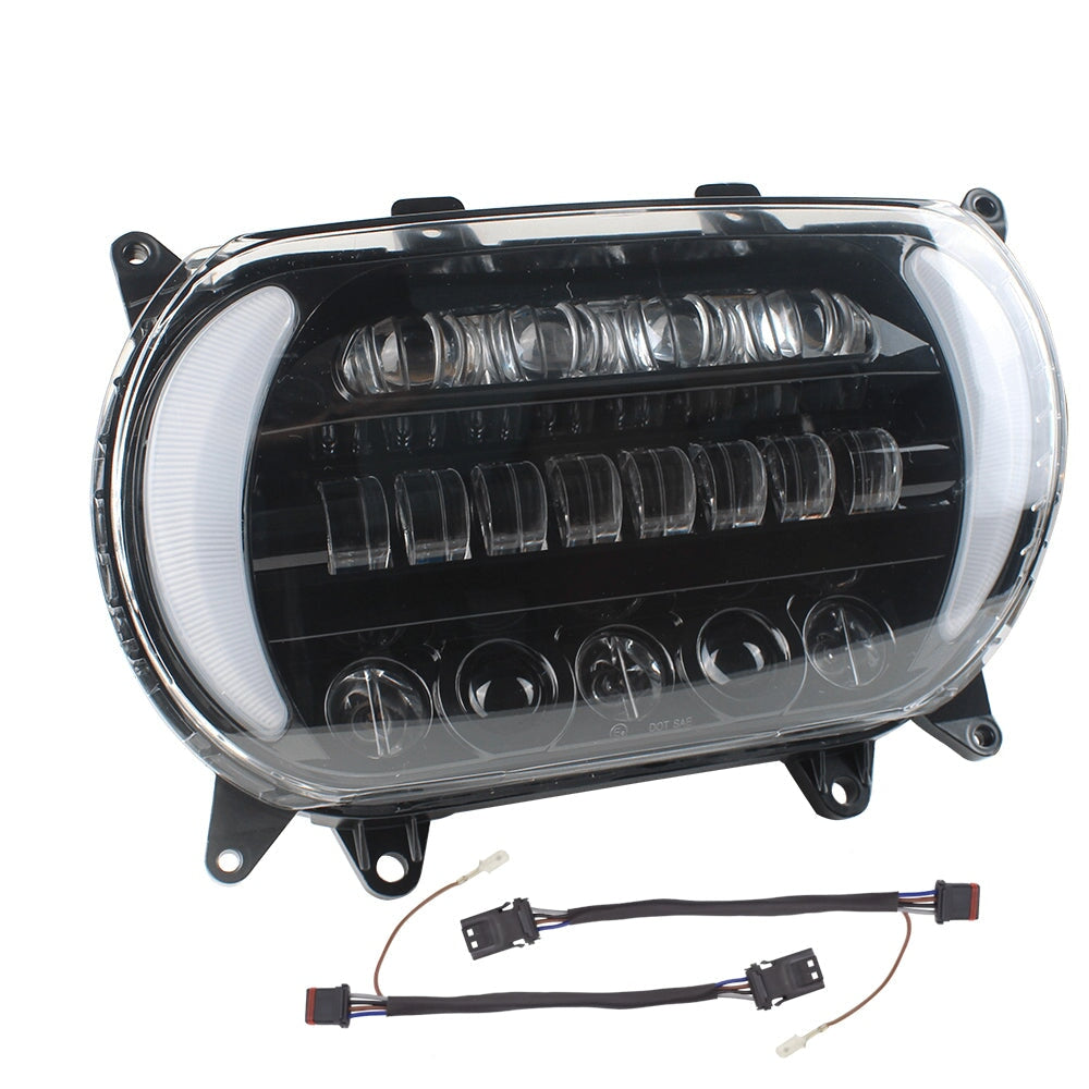 Eagle Lights LED Projection Headlight for Harley-Davidson® 2015 or Newer Road Glide with HALOS Vent Insert Light Combo Kit