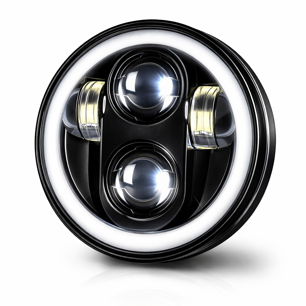 Eagle Lights 5 3/4" LED Headlight Kit with Halo Ring for Harley-Davidson® and Indian® Motorcycles - Generation II