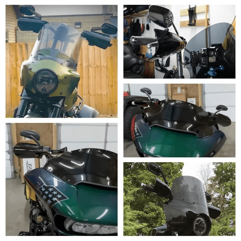 Eagle Lights HANDSHIELD Club Style Hand Guards for Harley-Davidson® Dyna, Softail, Sportster, Road Glide, and Road King Motorcycles