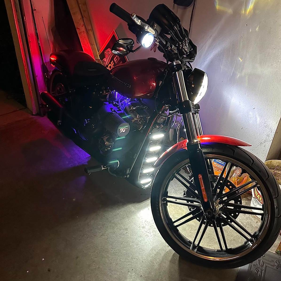 Eagle Lights LUMENSHIELD Chin Spoiler / Radiator Guard with LED Light Bars for 2018+ Harley-Davidson® Softail Models