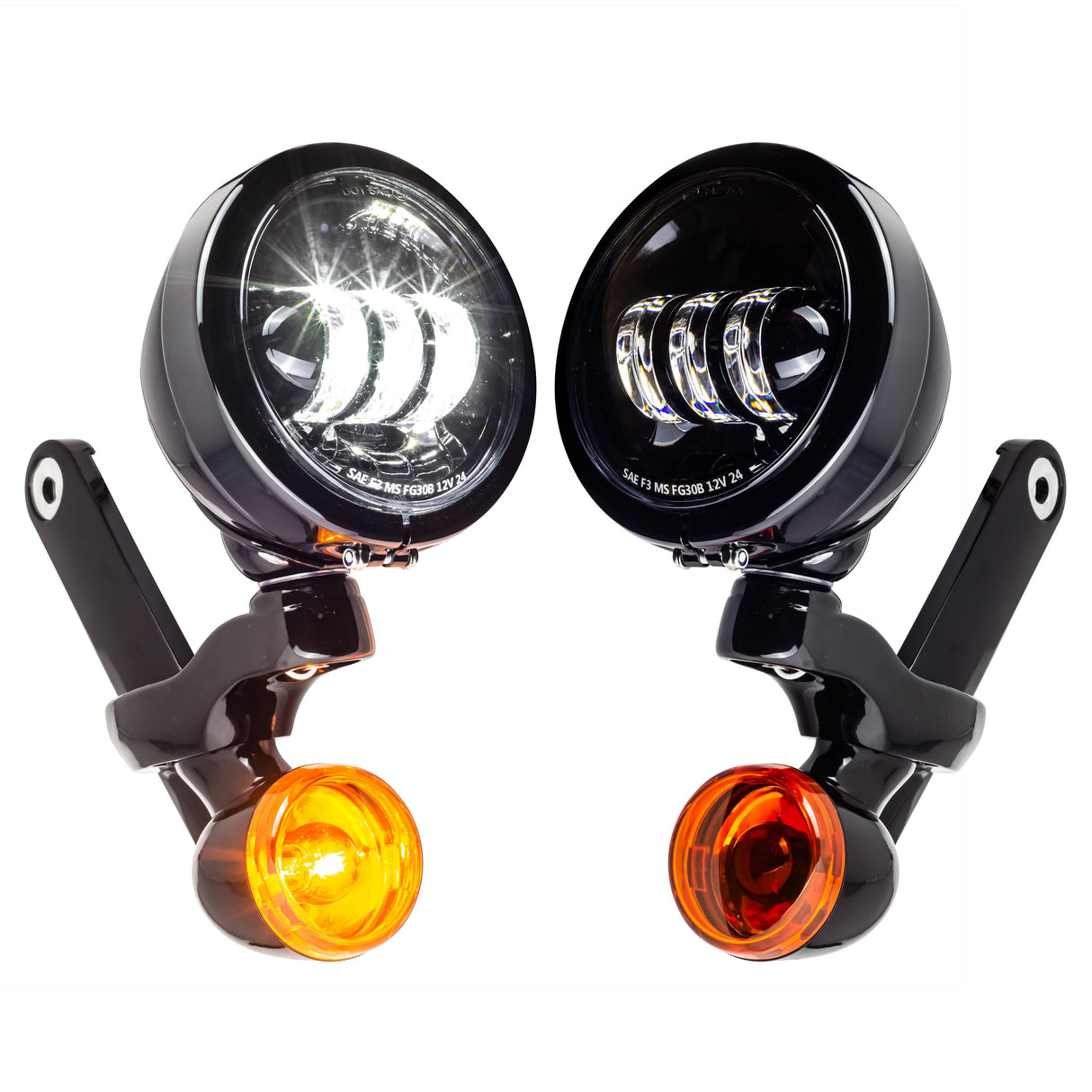 Eagle Lights 4.5" LED Spot Lights and Hardware for Harley-Davidson® Street Glide and Electra Glide