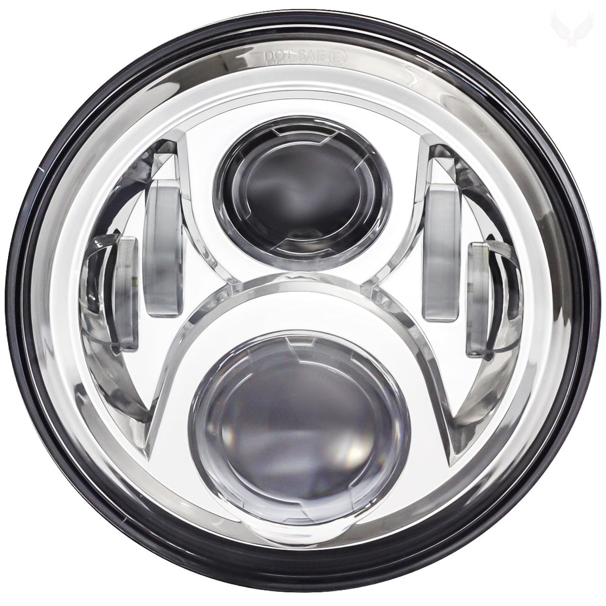 Eagle Lights 7" LED Headlight For Harley-Davidson® and Indian® Motorcycles - Chrome / Generation II