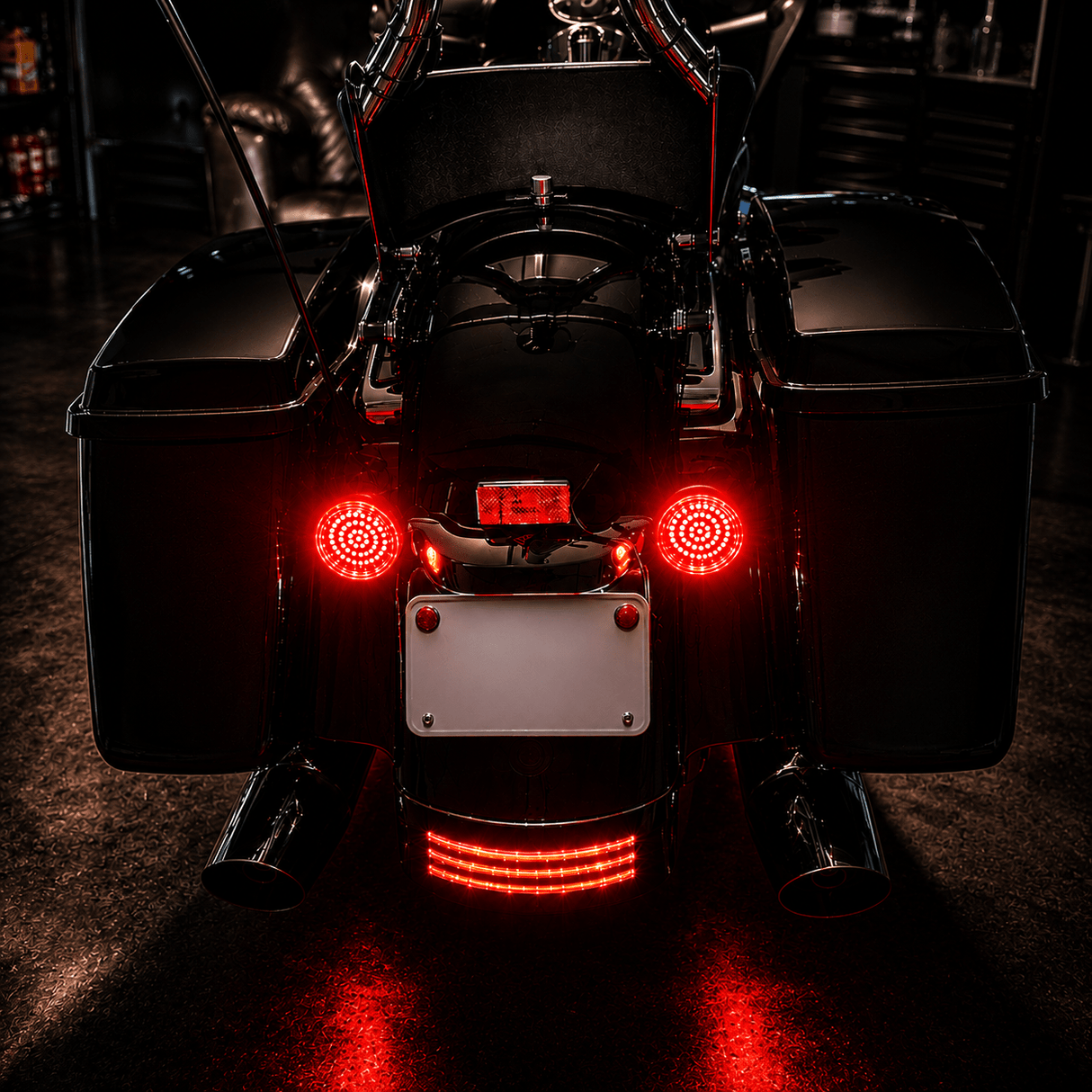 Eagle Lights Midnight Edition Front and Rear LED Turn Signal Kit for Harley-Davidson® Motorcycles- 1157 Front / 1157 Rear
