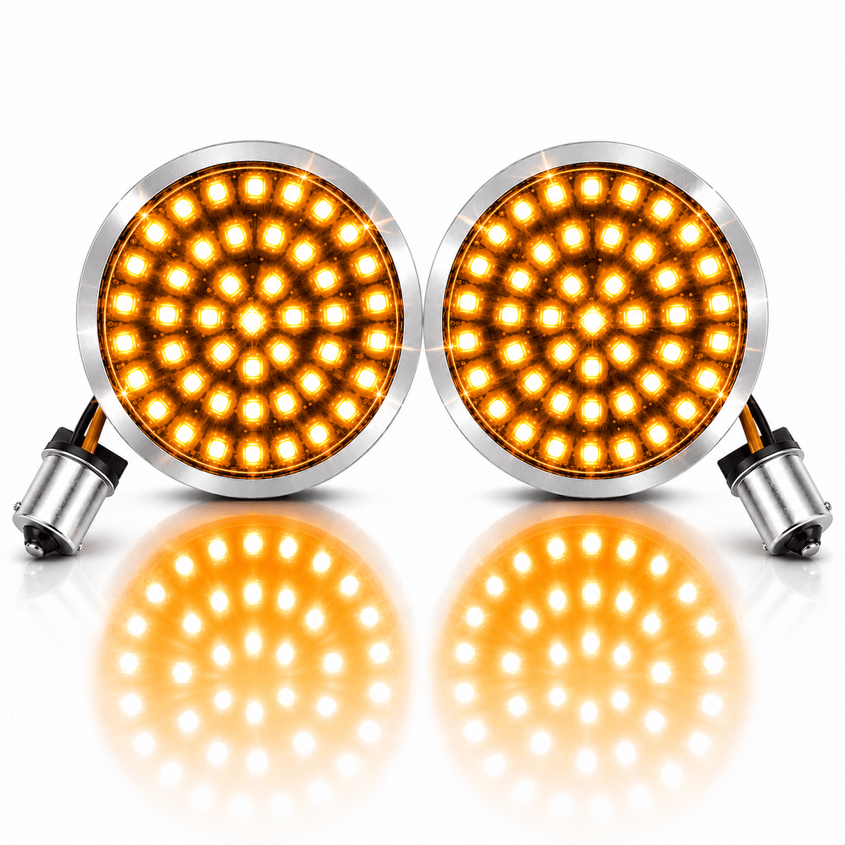 Eagle Lights Midnight Edition Generation II Amber LED Premium Rear Turn Signals - 1156 Base