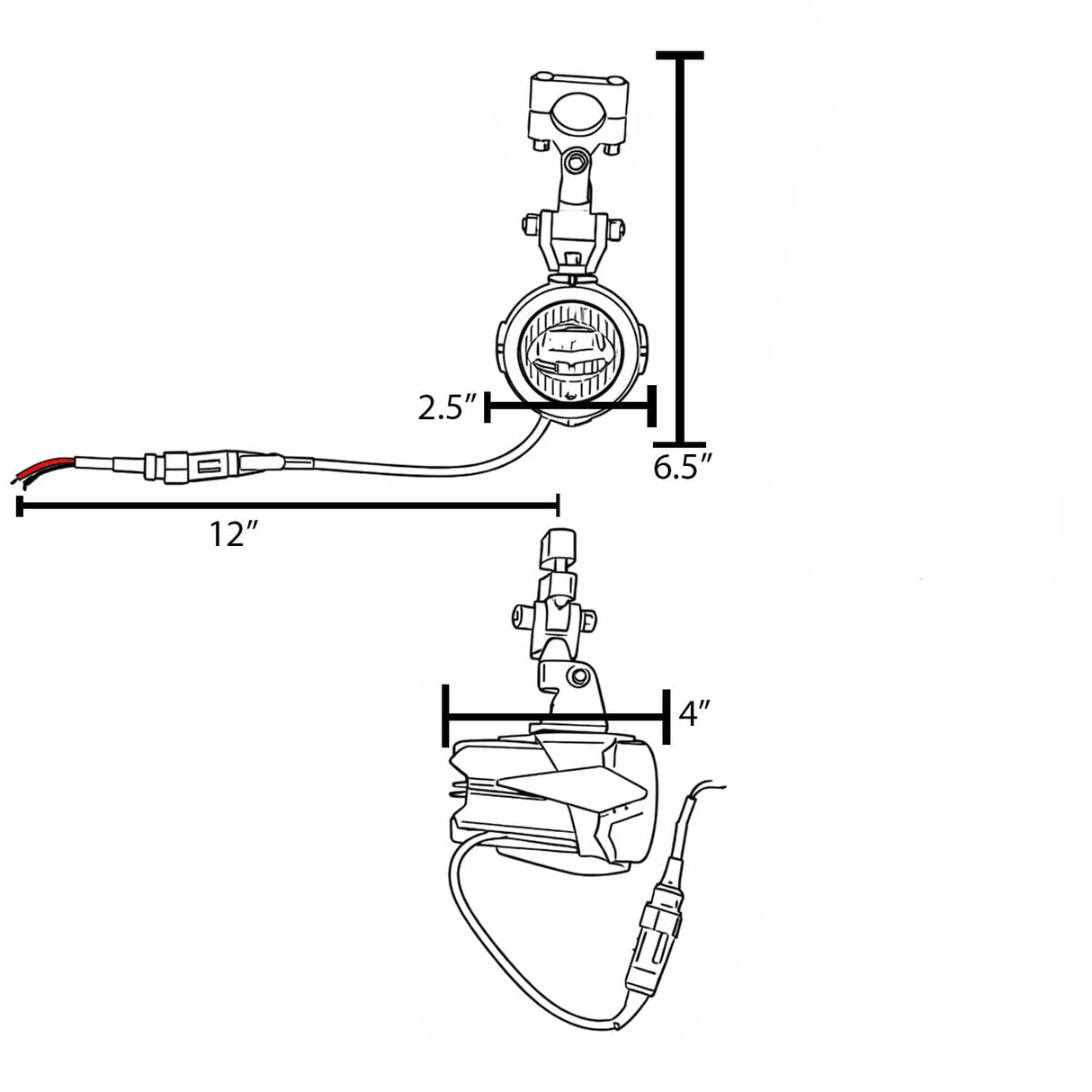 Eagle Lights PRO-TACTICAL Auxiliary Lights for Harley Davidson and Indian Motorcycles