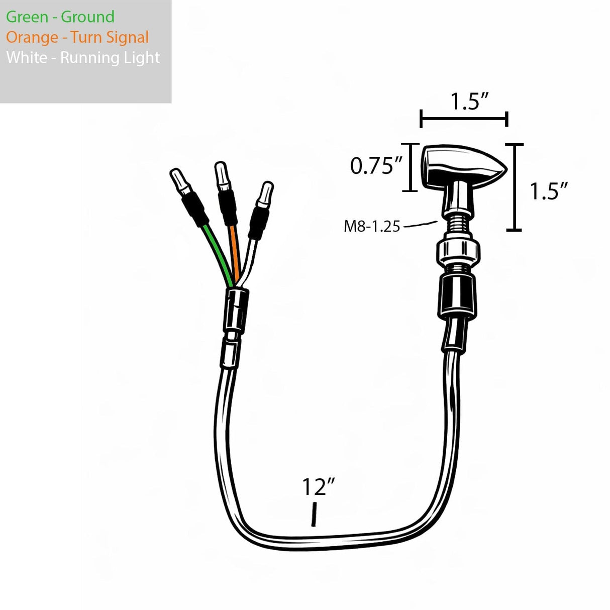 Eagle Lights BULLETBEAM Front LED Turn Signals with Running Lights - 2 Lights