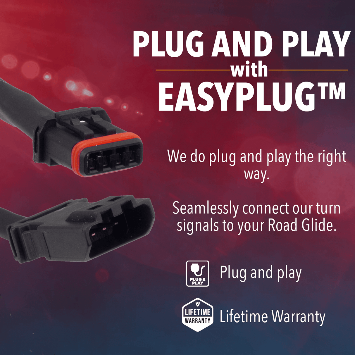 Eagle Lights HALOS DRL Bezel With Vent Inserts And White LED Running Lights for Harley-Davidson® Road Glide Motorcycles