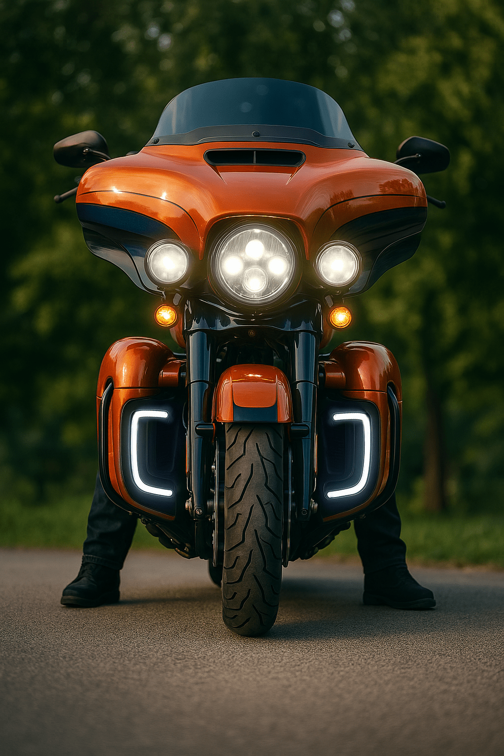 Eagle Lights SUNBURST Lower Fairing Grill LED Lights for Harley-Davidson® Motorcycles