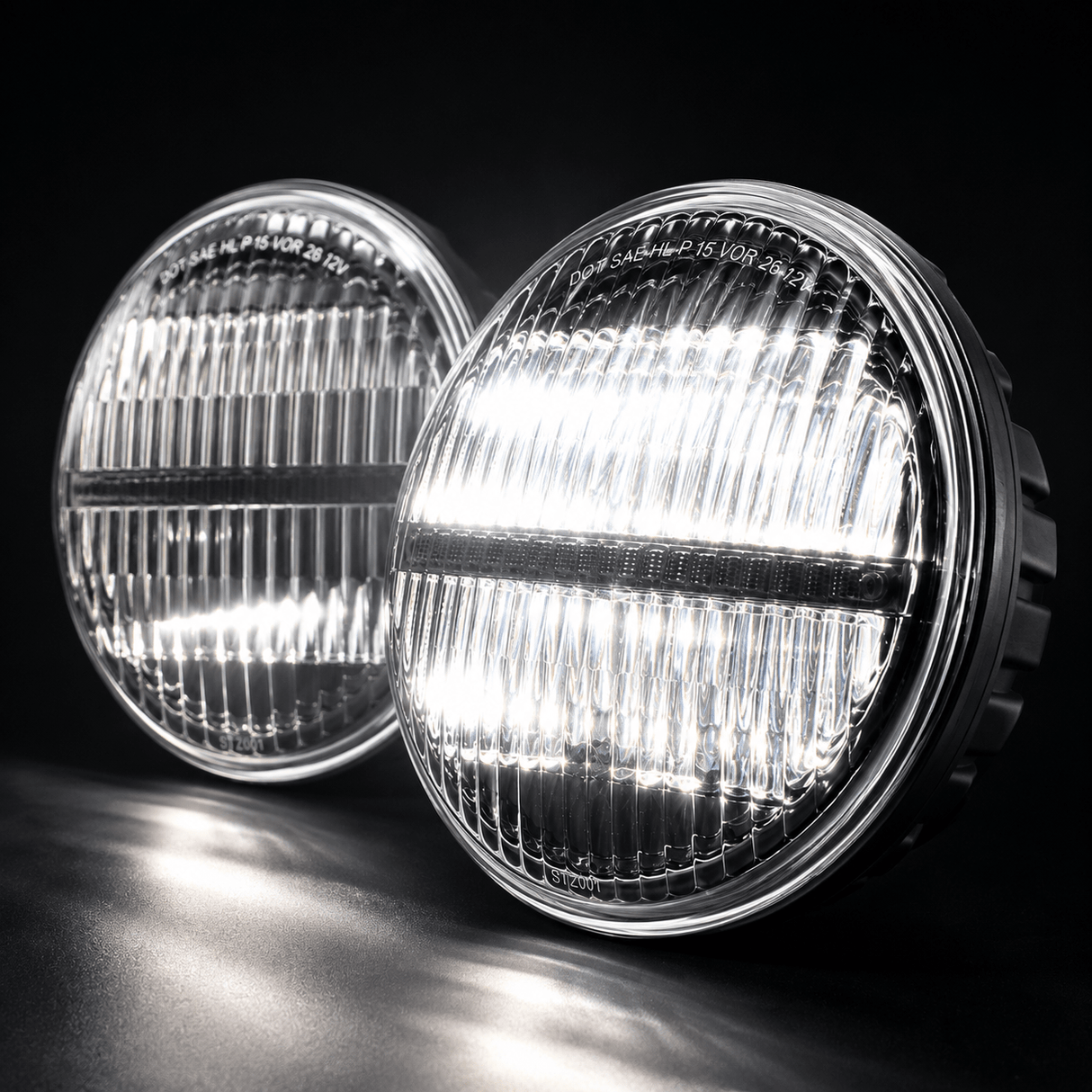Eagle Lights Heritage Beam™ 7-Inch PAR56 H6024 LED Headlight Pair for Classic Cars and Trucks