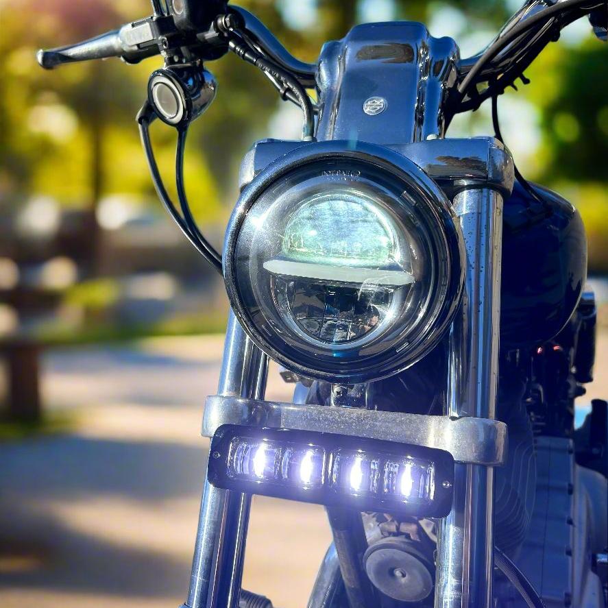 Eagle Lights 6" Generation II LED Projection Light Bar with Plug and Play Harness for 1987-2022 Harley-Davidson® Sportster and 1991-2005 Harley-Davidson® Dyna