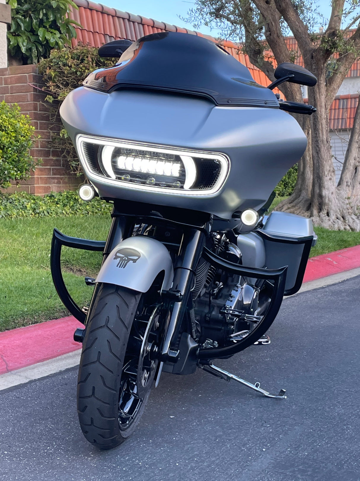 Eagle Lights HALOS DRL Bezel With Vent Inserts And White LED Running Lights for Harley-Davidson® Road Glide Motorcycles