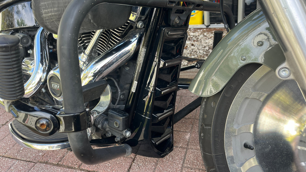 Eagle Lights LUMENSHIELD Chin Spoiler / Radiator Guard with LED Light Bars for 2018+ Harley-Davidson® Softail Models