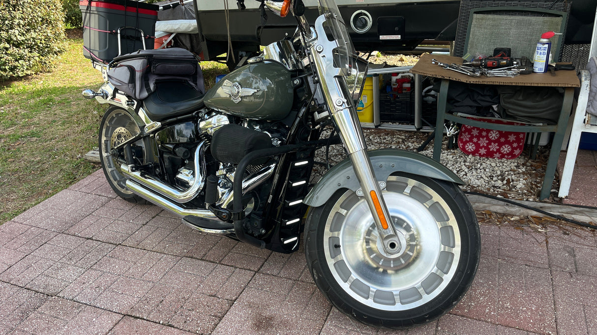 Eagle Lights LUMENSHIELD Chin Spoiler / Radiator Guard with LED Light Bars for 2018+ Harley-Davidson® Softail Models