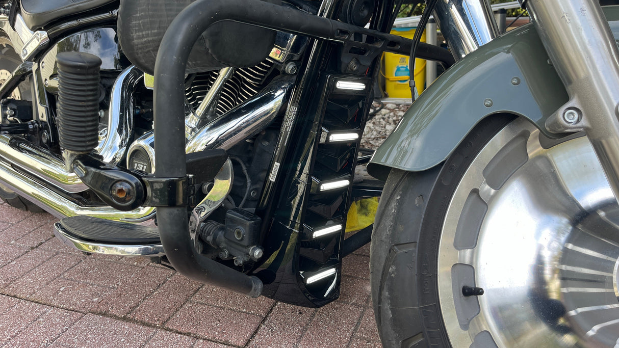 Eagle Lights LUMENSHIELD Chin Spoiler / Radiator Guard with LED Light Bars for 2018+ Harley-Davidson® Softail Models