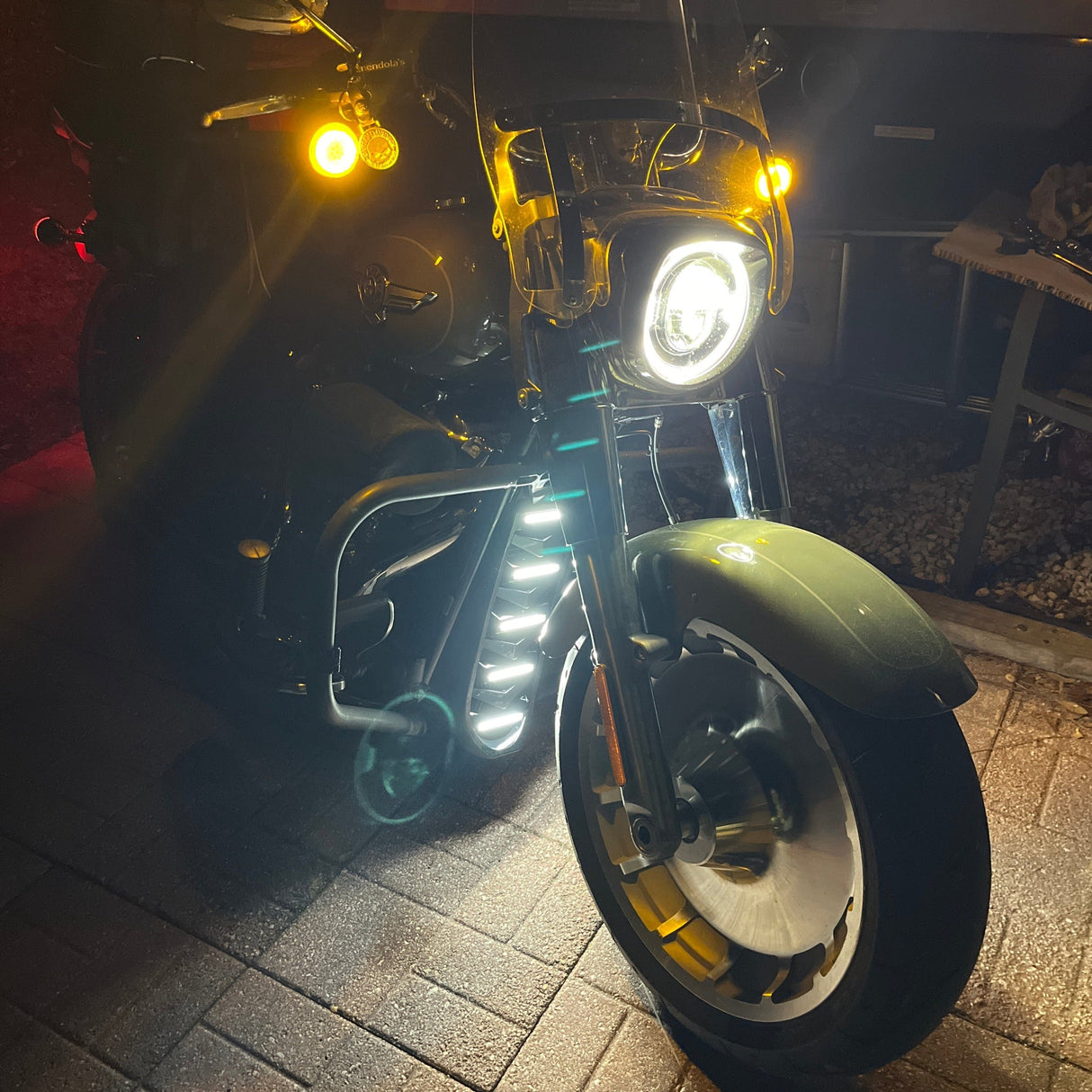 Eagle Lights LUMENSHIELD Chin Spoiler / Radiator Guard with LED Light Bars for 2018+ Harley-Davidson® Softail Models