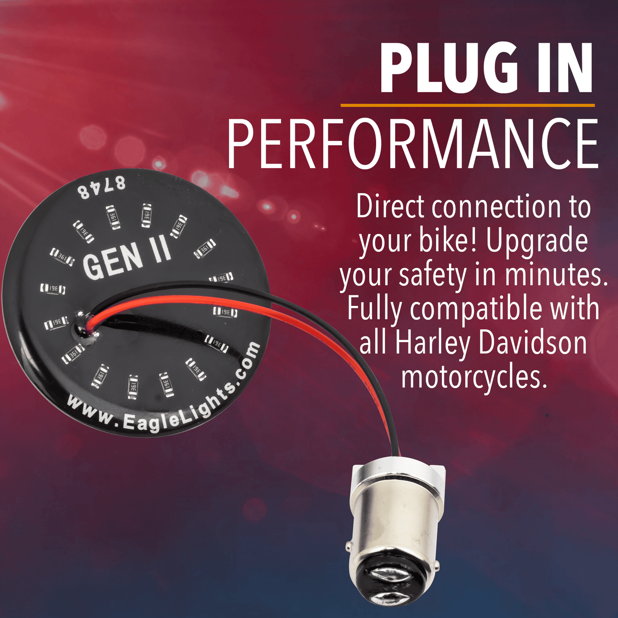 Eagle Lights Midnight Edition Rear LED Turn Signals, Running Lights and Brake Lights for Harley-Davidson® Motorcycle