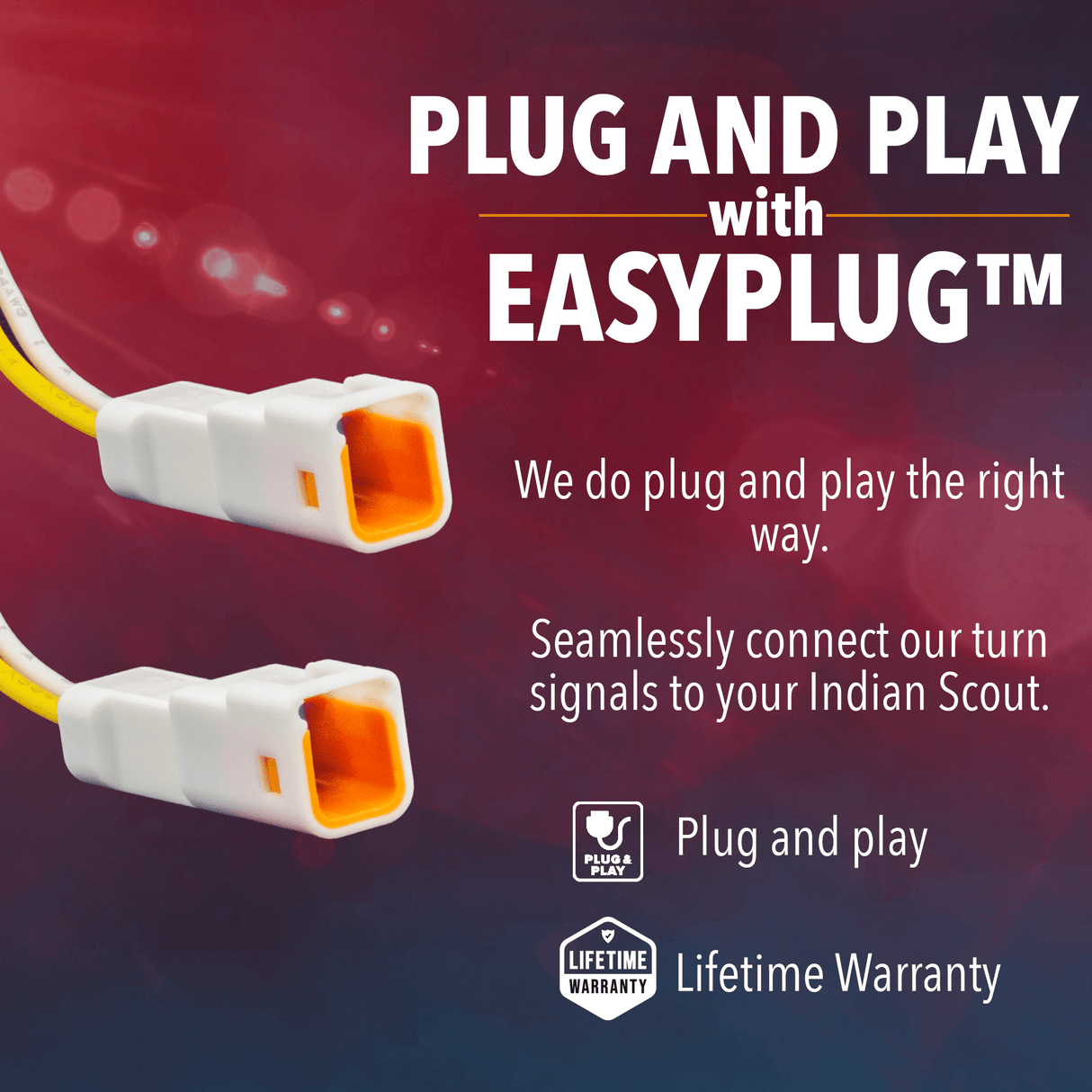 Eagle Lights FORKFLARES Front LED Turn Signals with Running Lights for Indian® Scout, Bobber, Rogue, Sixty