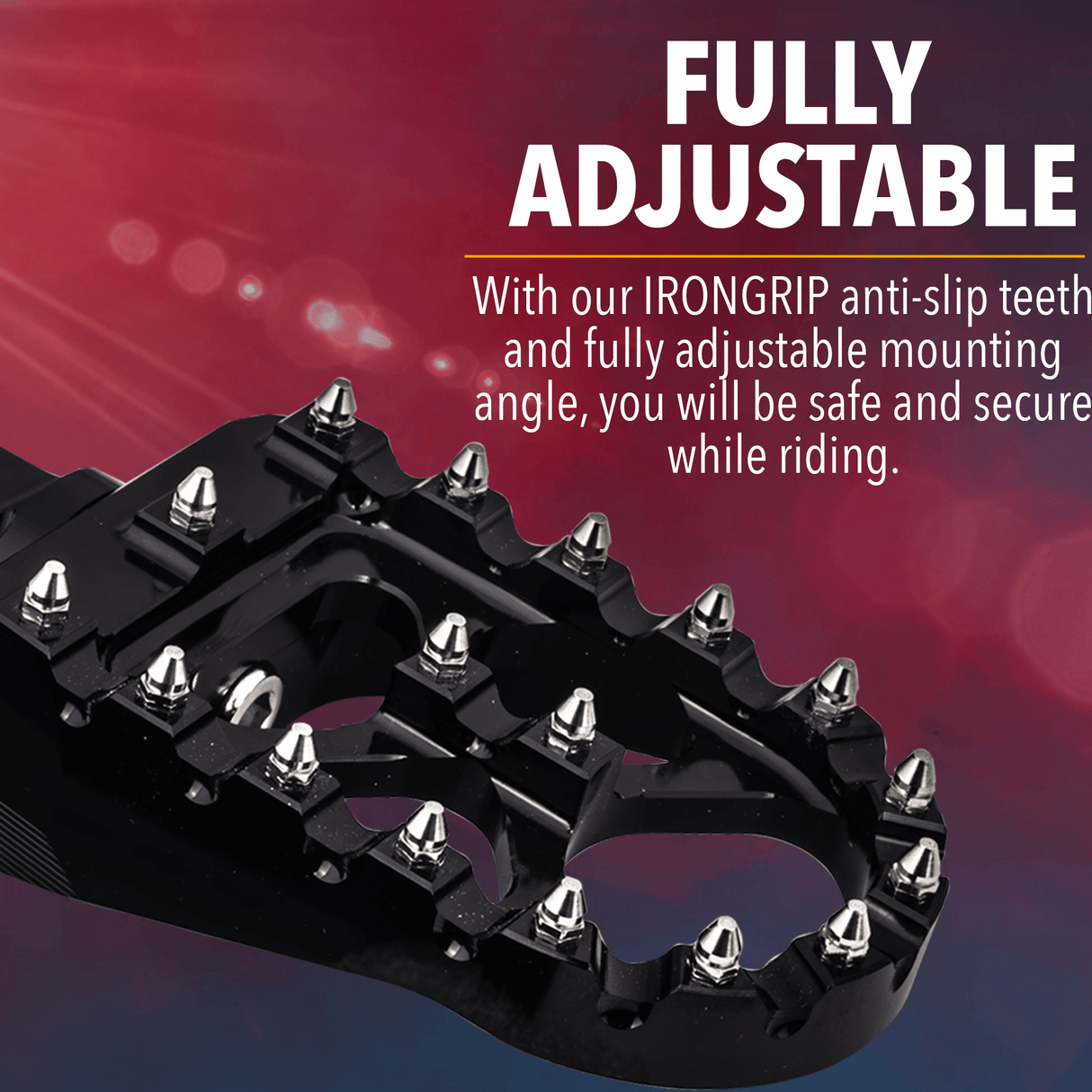 Eagle Lights IRONGRIP MX Style Front Foot Pegs for Harley-Davidson® Softail Motorcycles