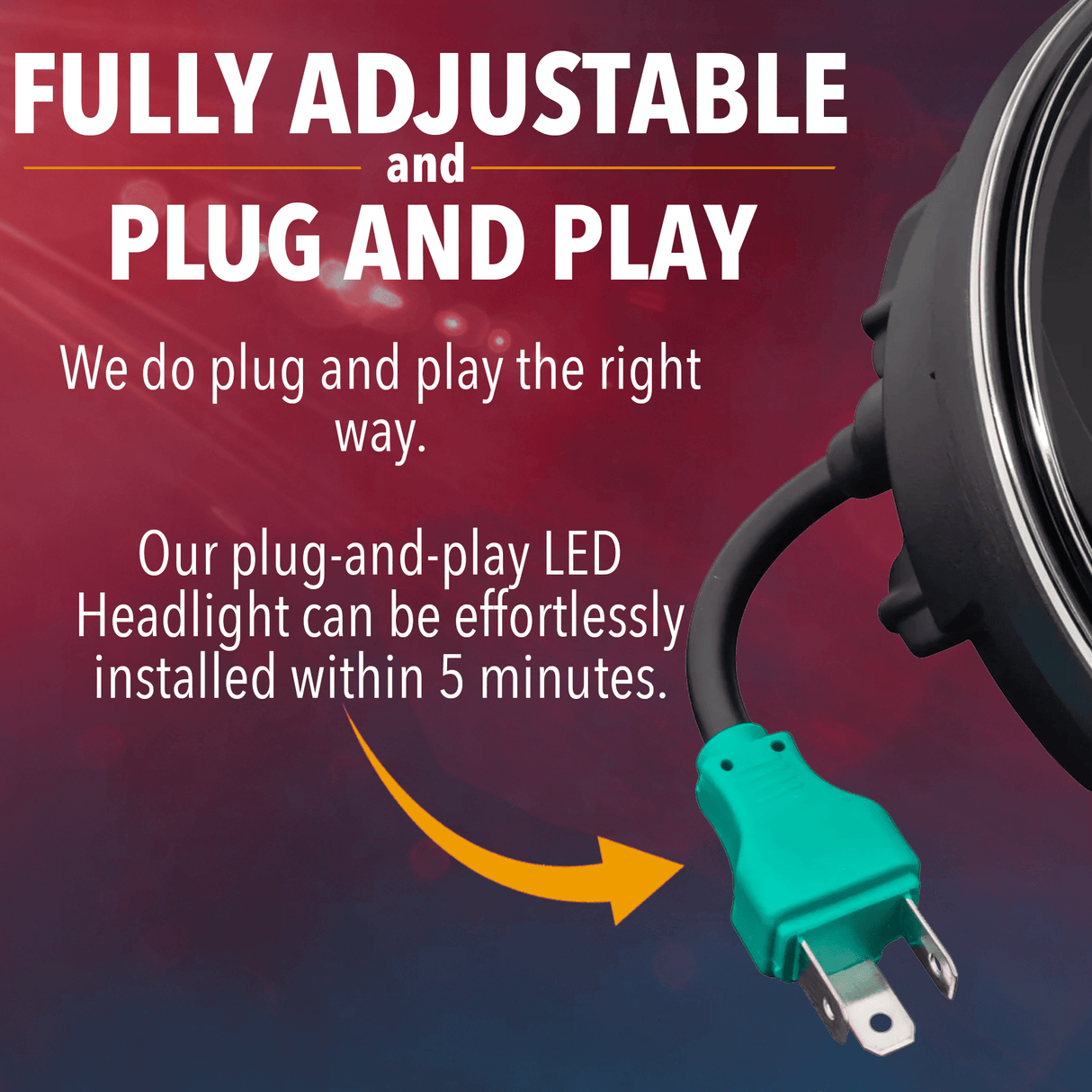 Eagle Lights 5 3/4" LED Headlight Kit for Harley-Davidson® and Indian® Motorcycles - Generation III