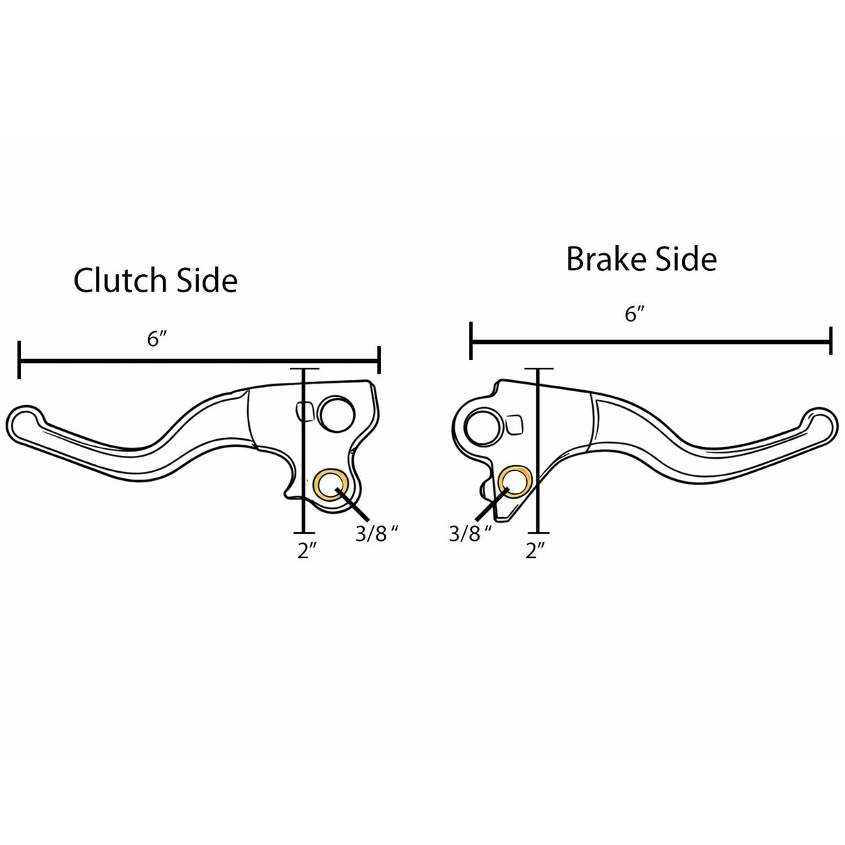 Eagle Lights SPEEDSHIFT Shorty Brake and Clutch Lever Set for 1996 - 2003 Harley-Davidson® Sportster Models