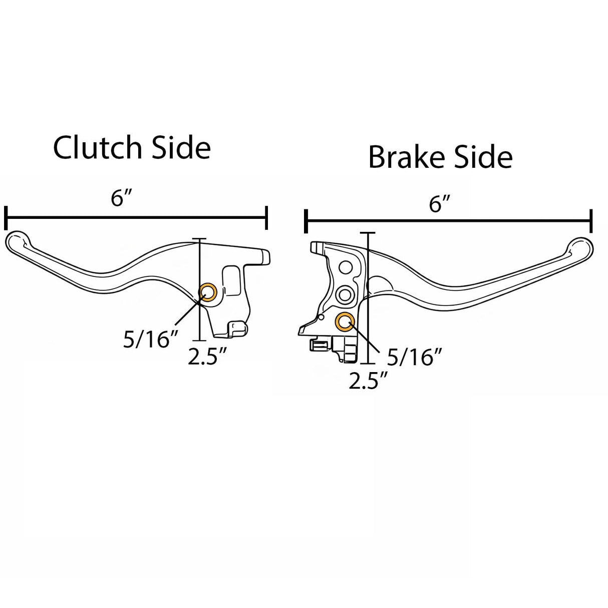 Eagle Lights SPEEDSHIFT Shorty Brake and Clutch Lever Set for 2017 - Current Harley-Davidson® Touring Models - Hydraulic Clutch