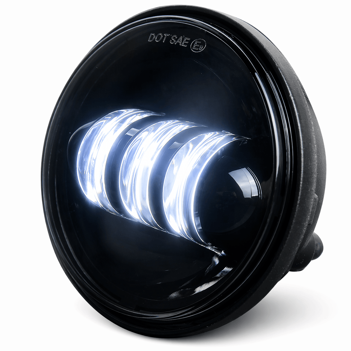 Eagle Lights 7" LED Headlight and 4.5" LED Passing Light Kit for Harley-Davidson and Indian Motorcycles - Generation I / Black