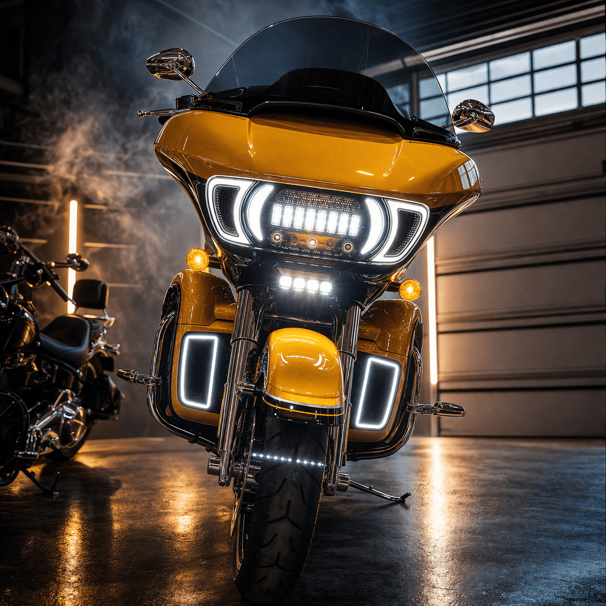 Eagle Lights LED Projection Headlight for Harley-Davidson 2015 - 2025 Road Glide Models with HALOS Vent Insert Light