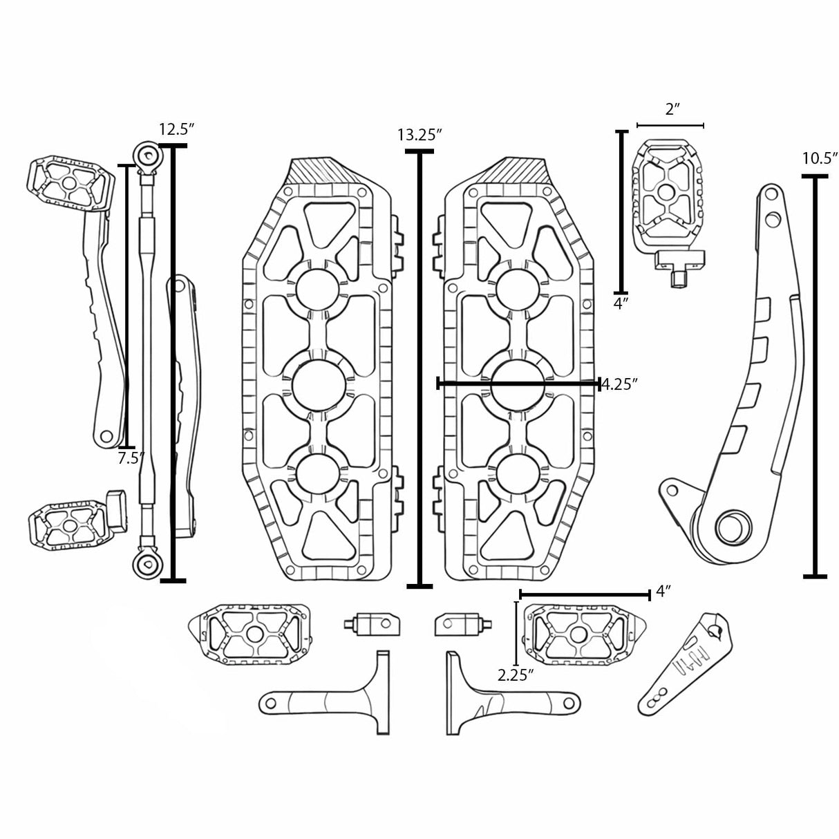 Eagle Lights REDLINE MX Floorboard and Pedal Kit for 2014 - 2025 Harley-Davidson® Touring Models