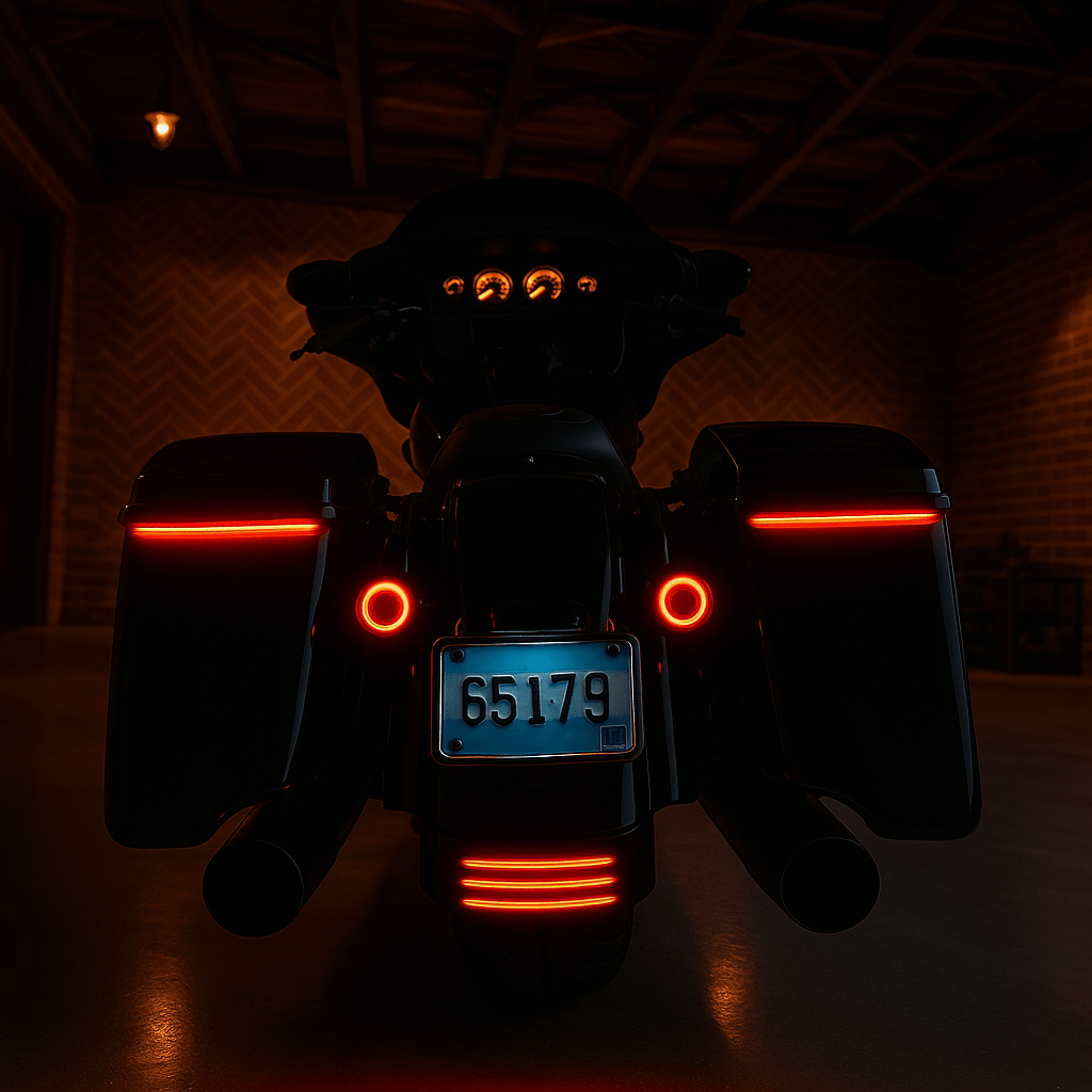 Eagle Lights Low Profile Saddlebag LED Tail Lights with Sequential Turn Signals, Running Lights and Brake Lights for 2014 to Current Harley-Davidson® Touring Models