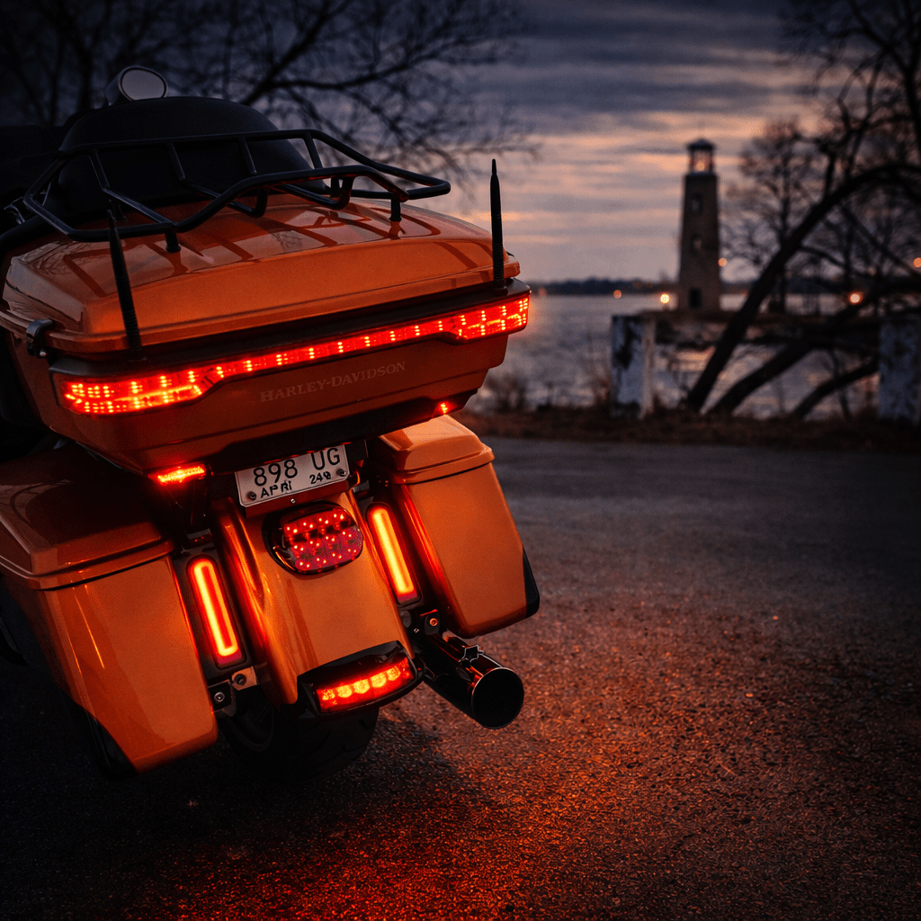 Eagle Lights Saddlebag HALOS Running, Brake and Turn Filler Lights for Harley-Davidson® Motorcycles