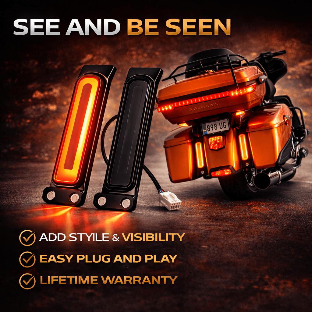 Eagle Lights Saddlebag HALOS Running, Brake and Turn Filler Lights for Harley-Davidson® Motorcycles