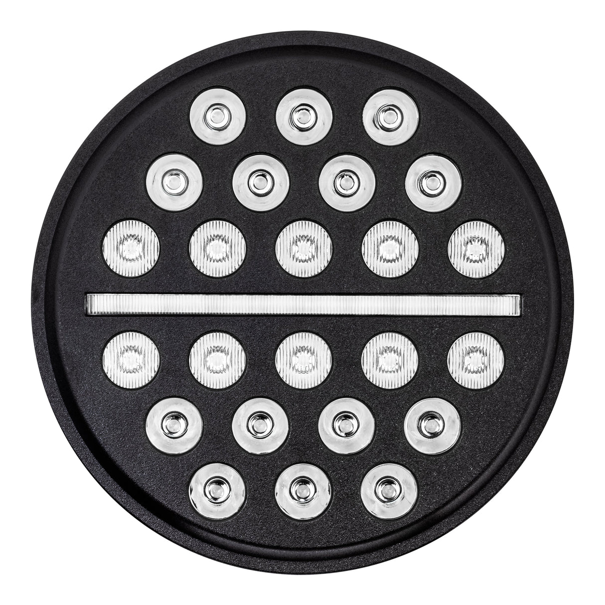 Eagle Lights 7" SLIM LINE Multi LED Projection Headlight - Black - Fits All 7" Harley-Davidson® and Indian® Headlight Buckets