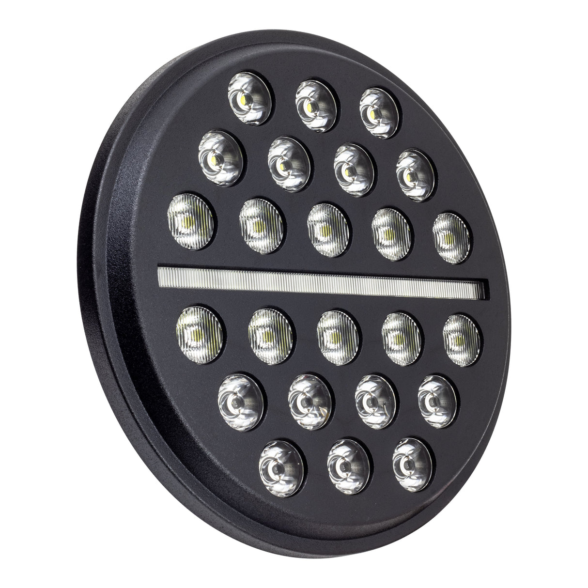 Eagle Lights 7" SLIM LINE Multi LED Projection Headlight - Black - Fits All 7" Harley-Davidson® and Indian® Headlight Buckets