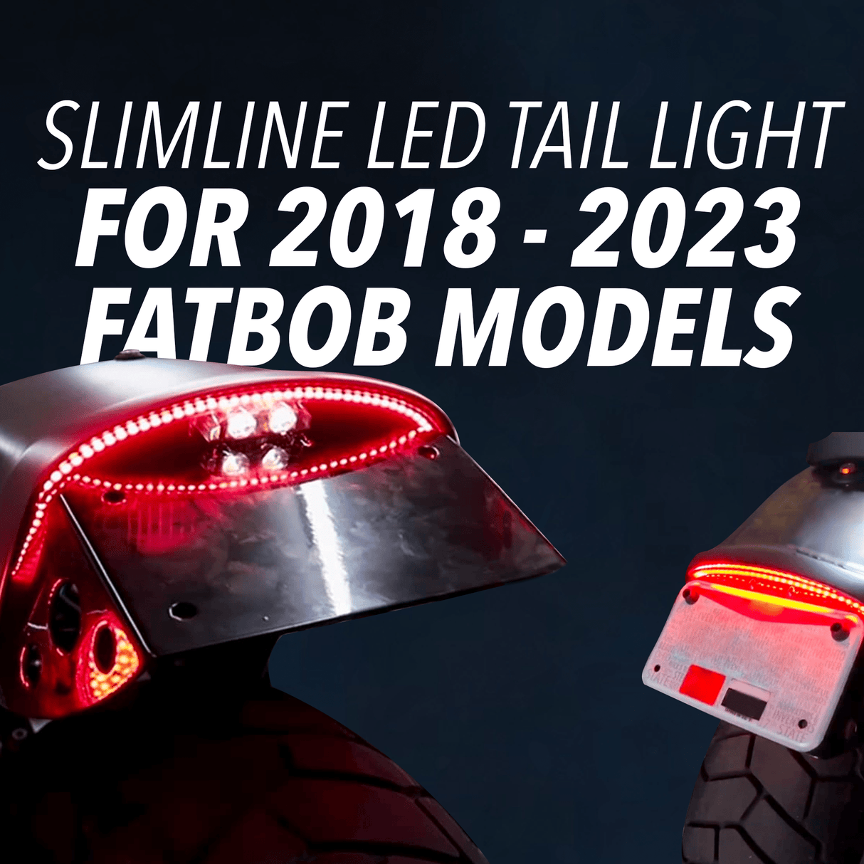 Eagle Lights SLIMLINE Auxiliary Run, Turn Signal and LED Brake Light for 2018+ Harley-Davidson® Fat Bob