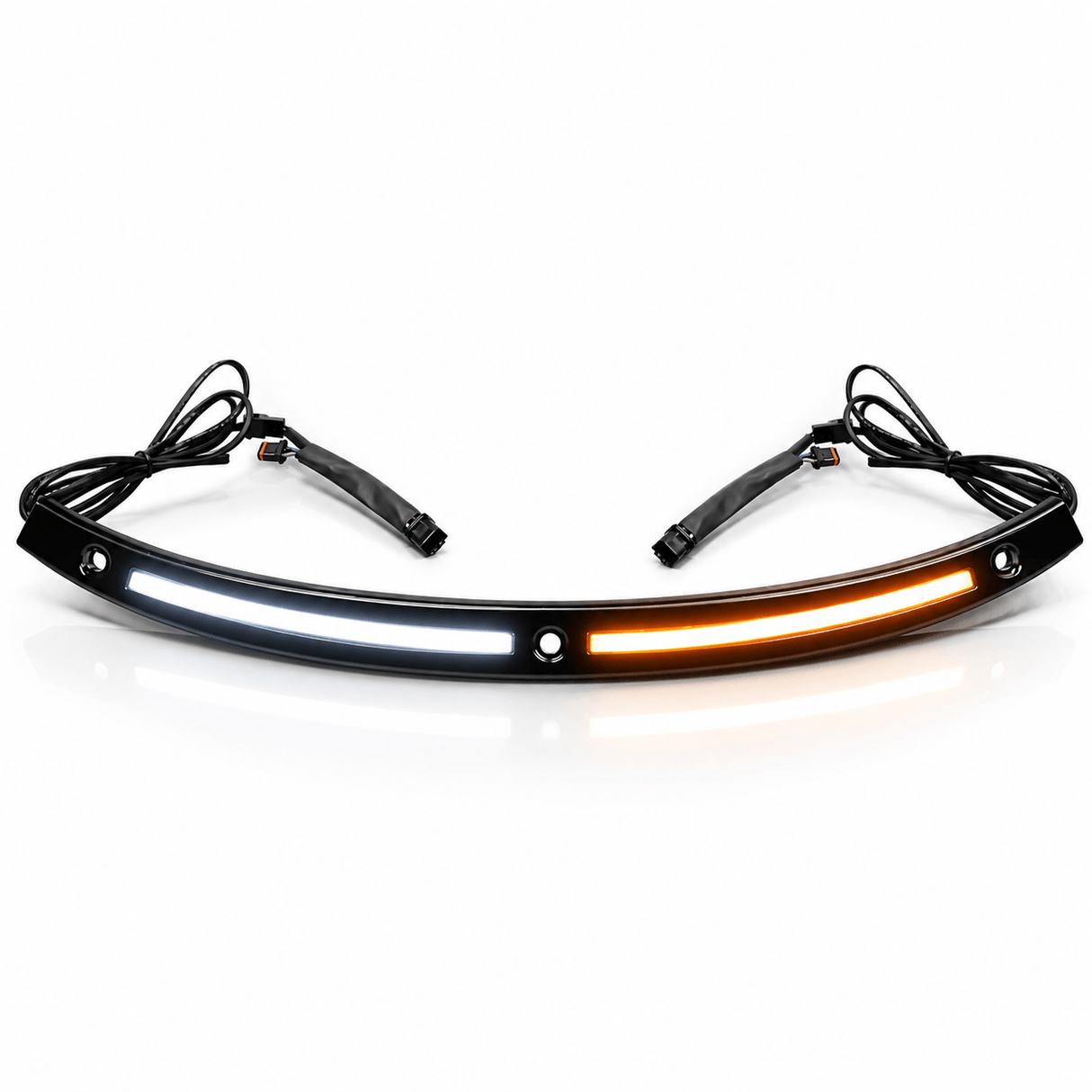 Eagle Lights HALOS LED Windshield Trim – Black | Fits Harley-Davidson® Touring Models (2014–2025)