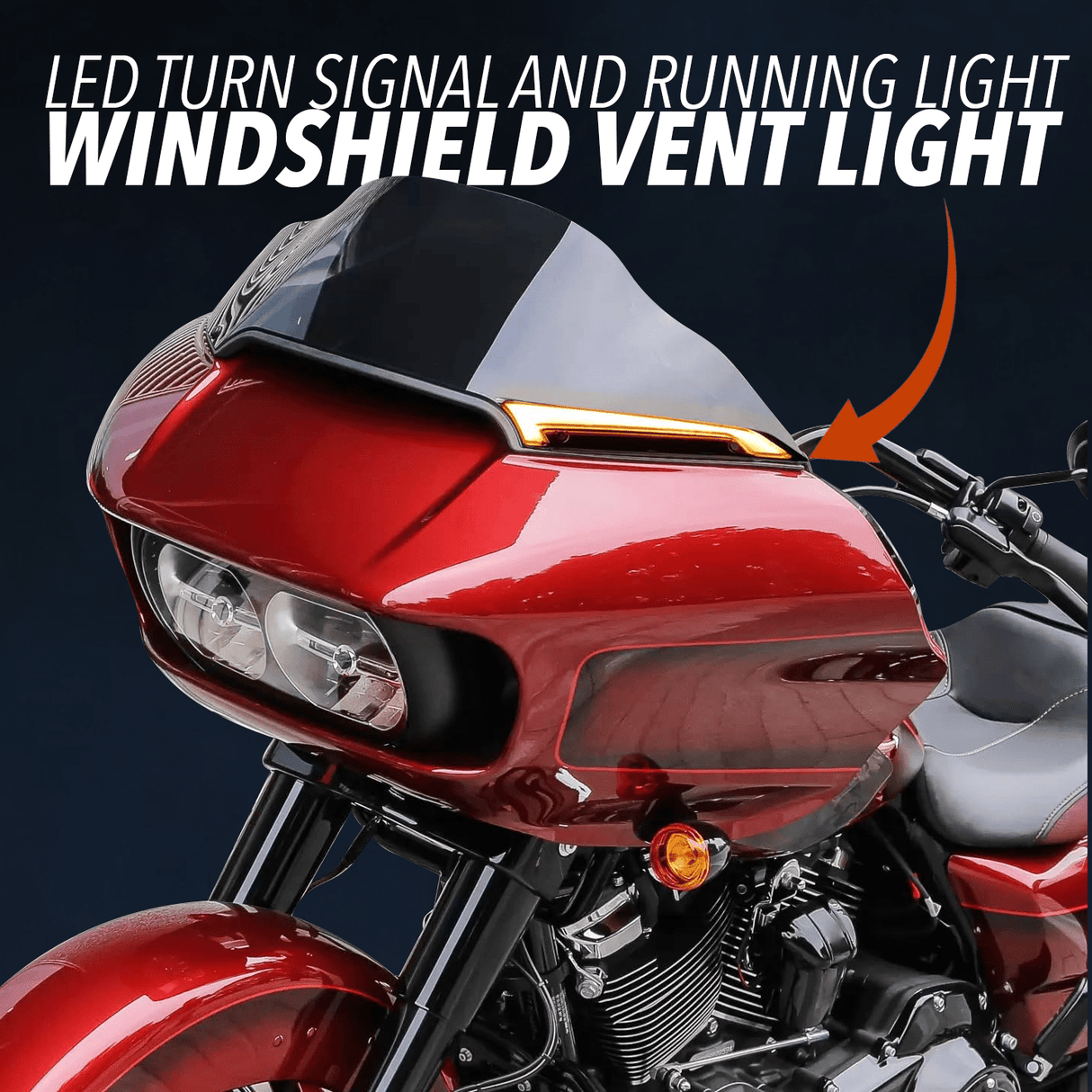 Eagle Lights HALOS LED Windshield Turn Signal and Running Light for 2015+ Harley-Davidson® Road Glide