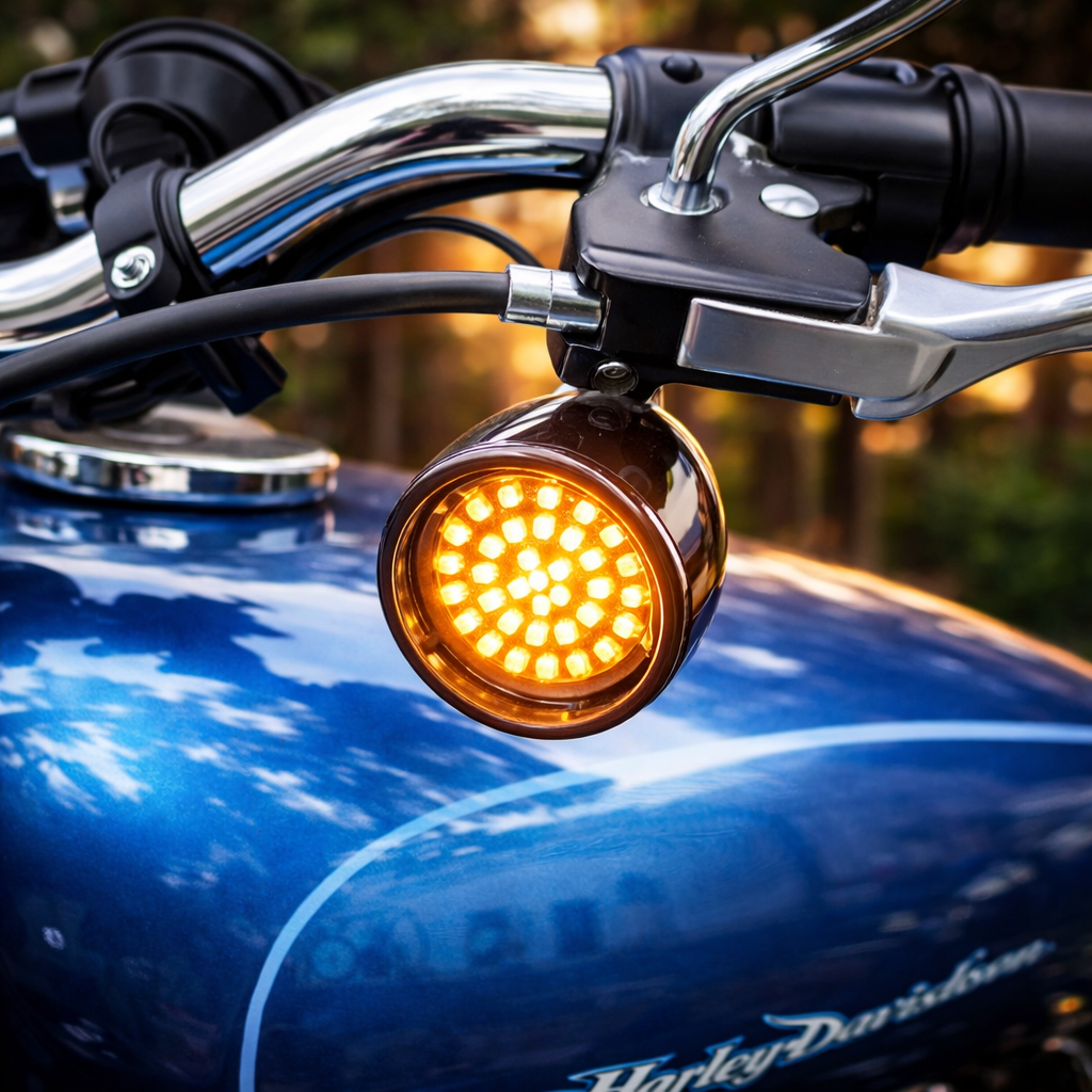 Eagle Lights Midnight Edition 2" Front LED Turn Signals for Harley-Davidson® Motorcycles
