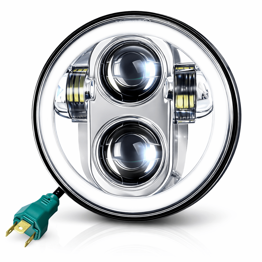 Eagle Lights 5 3/4" LED Headlight Kit with Halo Ring for Harley-Davidson® and Indian® Motorcycles - Generation II