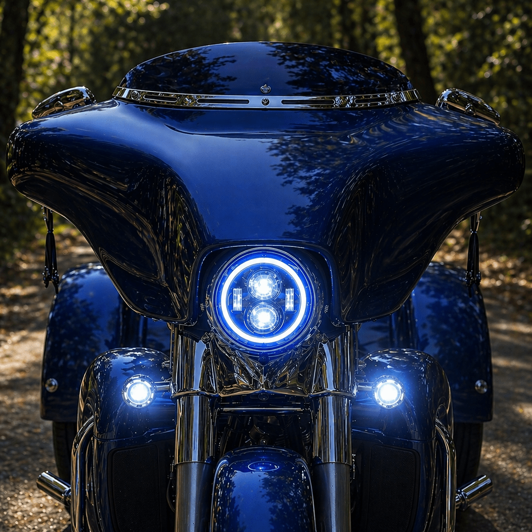 Eagle Lights 7" LED Headlight Kit for Harley-Davidson® and Indian® Motorcycles - Color Matched / Generation I