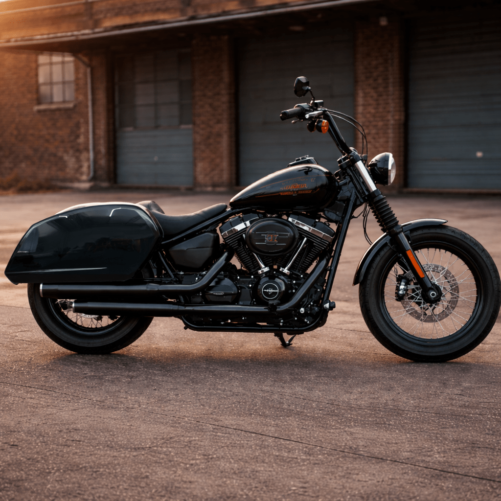 Eagle Lights Midnight Edition Saddlebags for 2022 - 2025 Street Bob - Bolt On Installation