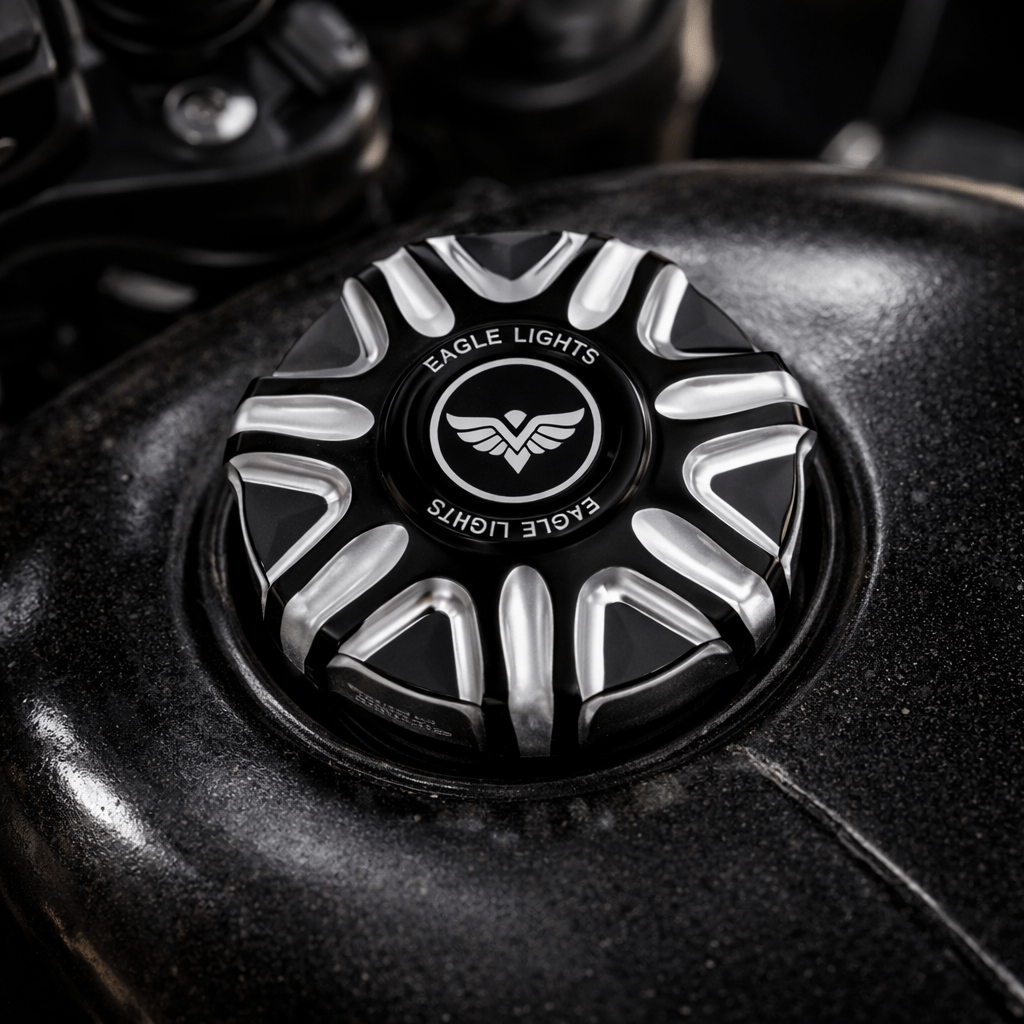 Eagle Lights StarShield Gas Cap fits Harley Davidson and Indian Models