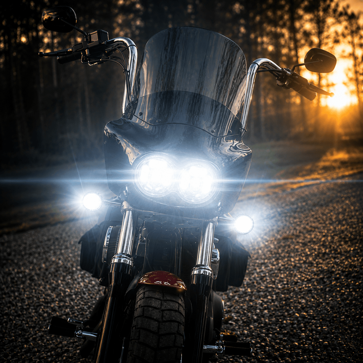 Eagle Lights Dual LED Headlight Kit for 2008 - 2017 Harley-Davidson® Fat Bob Models