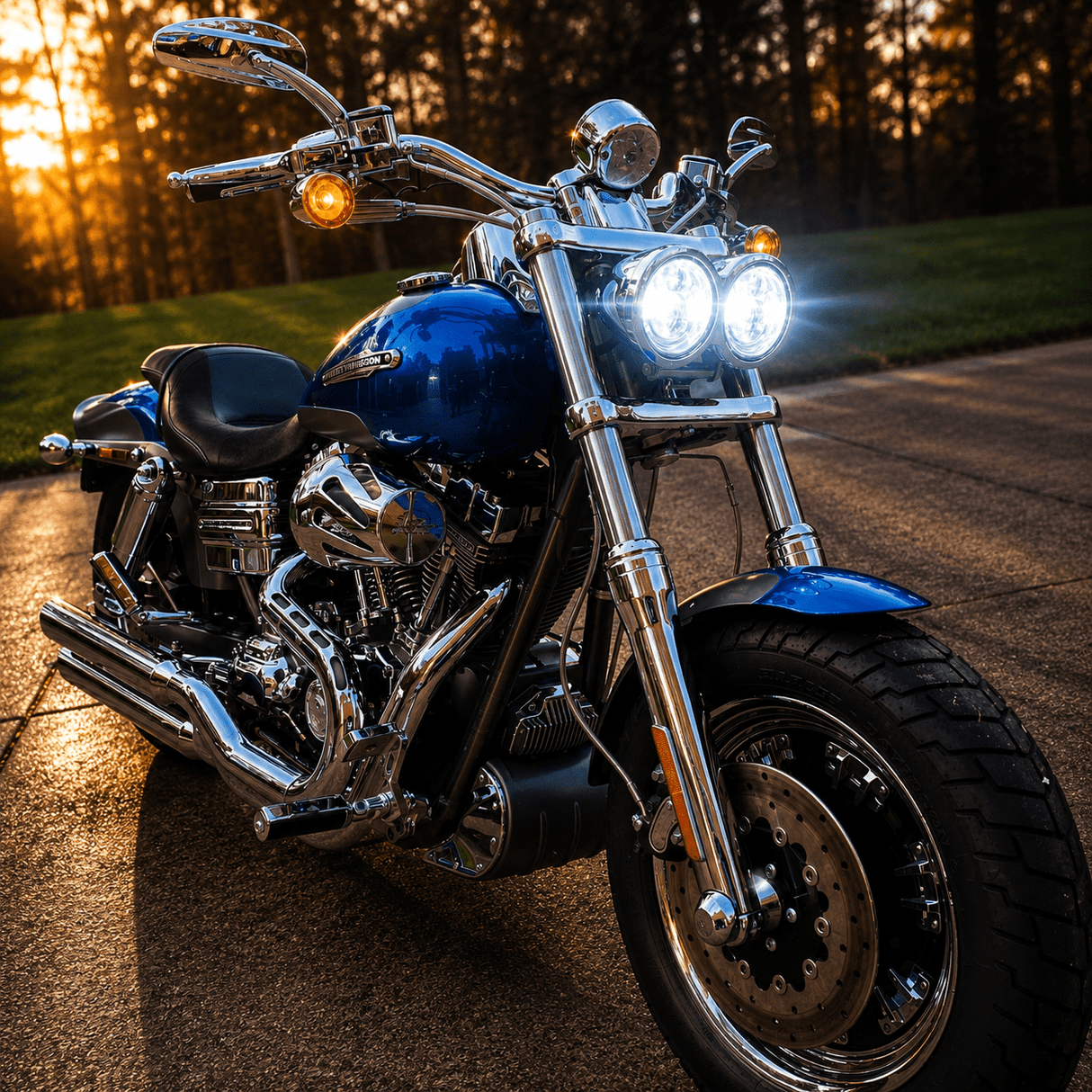 Eagle Lights Dual LED Headlight Kit for 2008 - 2017 Harley-Davidson® Fat Bob Models