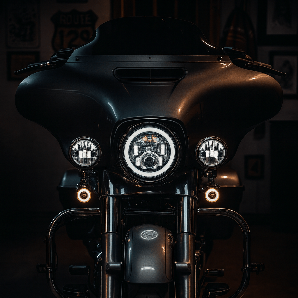 Eagle Lights 4.5" LED Spot Lights and Hardware for Harley-Davidson® Street Glide and Electra Glide