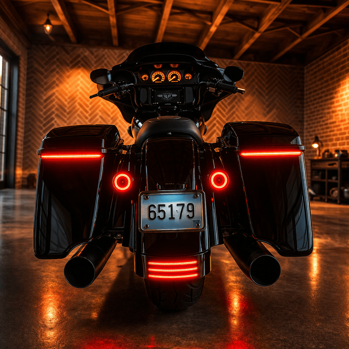Eagle Lights Low Profile Saddlebag LED Tail Lights with Sequential Turn Signals, Running Lights and Brake Lights for 2014 to Current Harley-Davidson® Touring Models