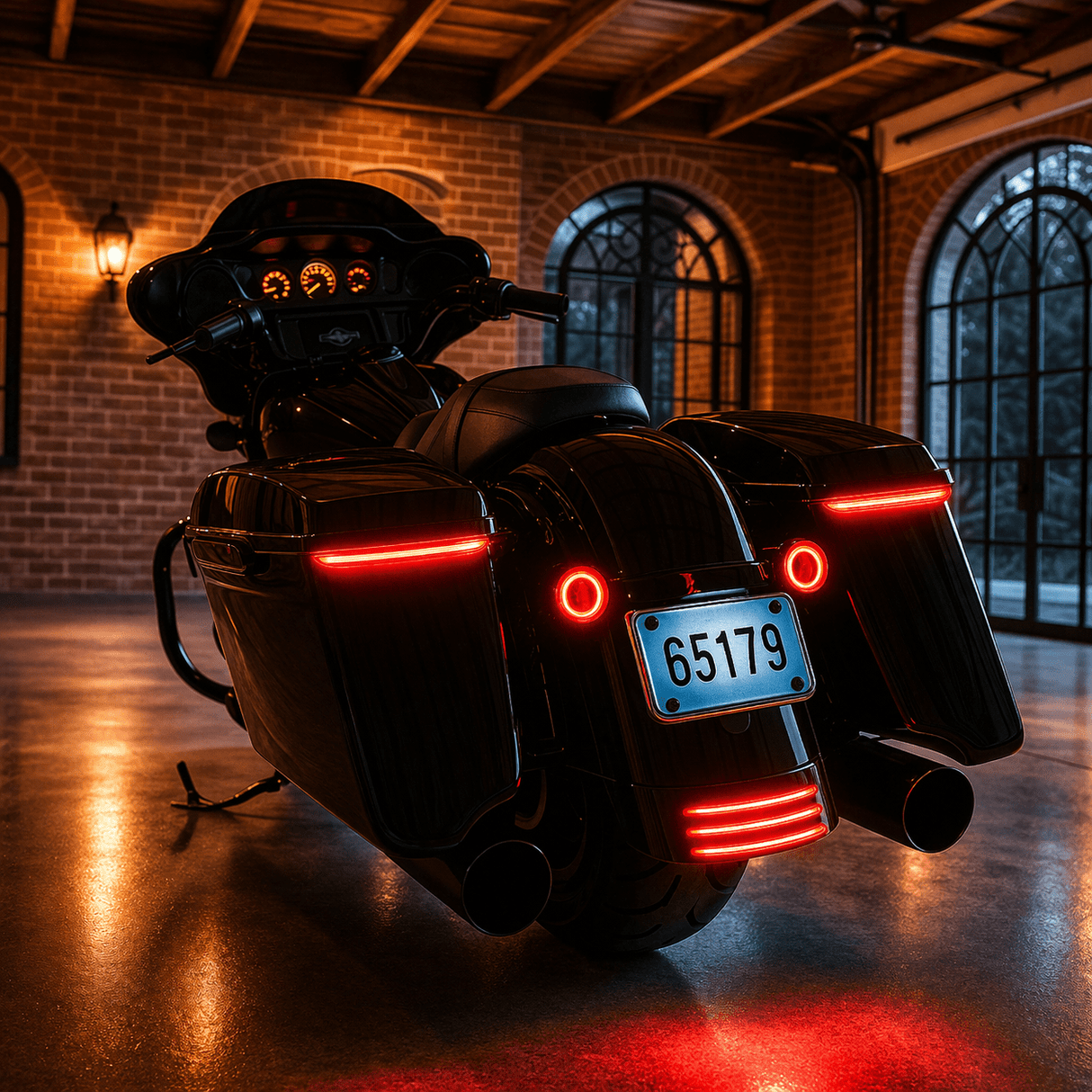 Eagle Lights Low Profile Saddlebag LED Tail Lights with Sequential Turn Signals, Running Lights and Brake Lights for 2014 to Current Harley-Davidson® Touring Models