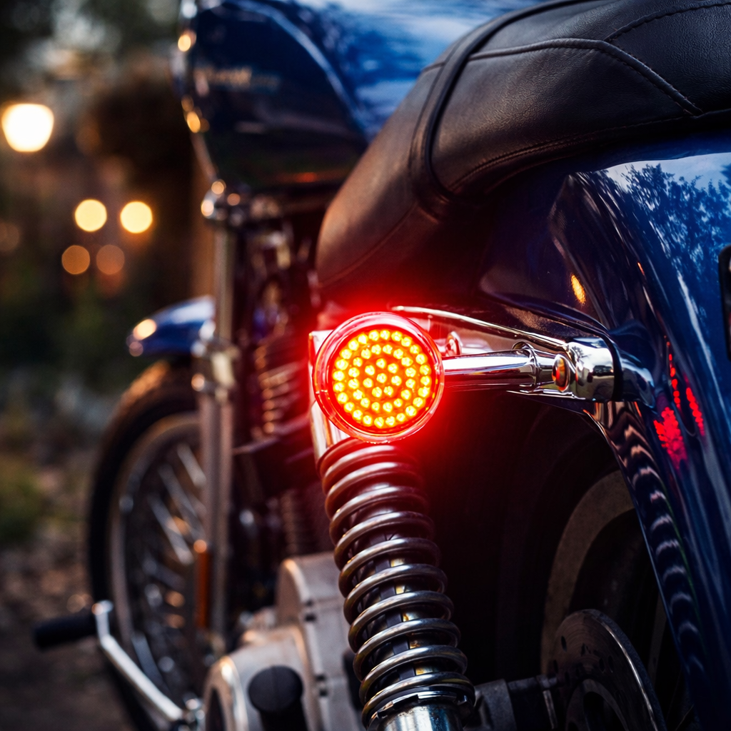 Eagle Lights 2” LED Turn Signal and Running Light Kit for Harley-Davidson® Motorcycles- Generation I / 1157 Front / 1156 Red Rear